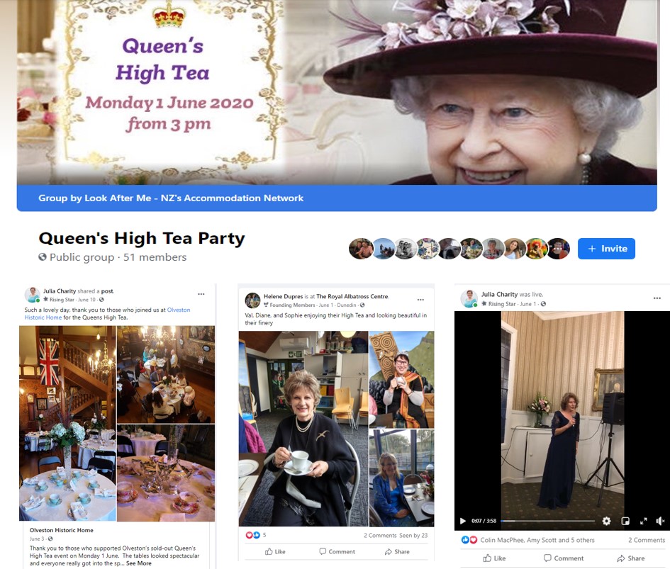 Queens High Tea Facebook Community Page