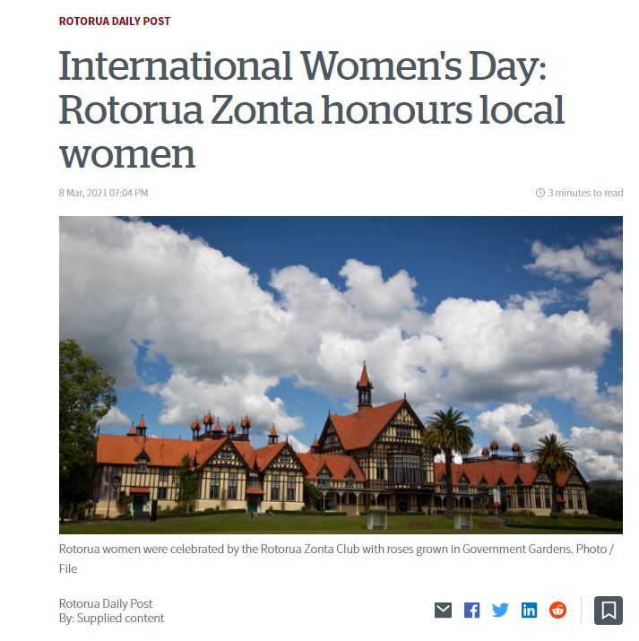IInternational Women's Day Zonta Club of Rotorua - March 2021 with Dr Julia Anne - Shared Access Economy