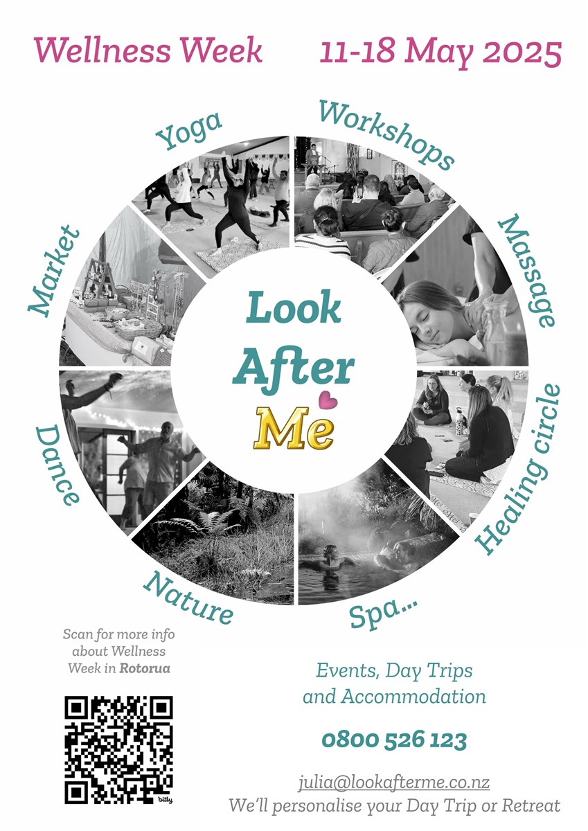 Wellness Weekend Rotorua poster 2025 