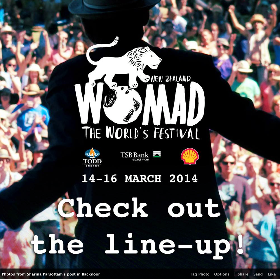 Look After Me hosted Accommodation celebrating Womad 2014 in New Plymouth